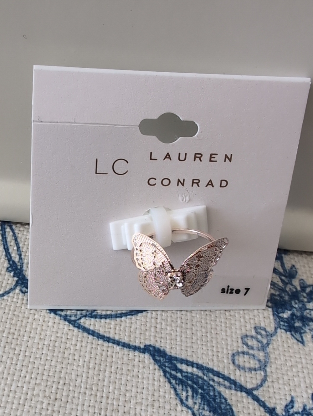 LC Lauren Conrad - Rose Gold Butterfly Ring NWT